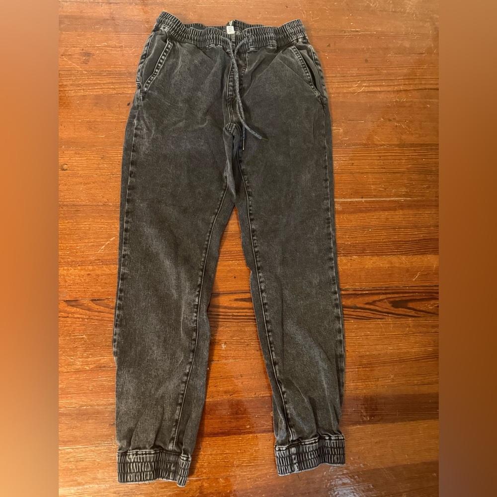 Volcom Mens Jogger Pants Size Small Stone washed black/grey